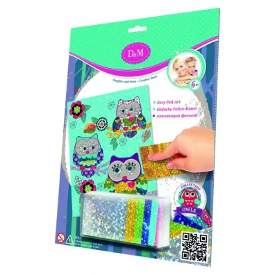 Obrazek ozdabiany kolorow� foli� - ma�a sowa (57421) Revontuli Toys Oy