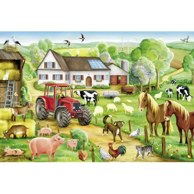 Puzzle 100 el. Wesoe gospodarstwo Schmidt