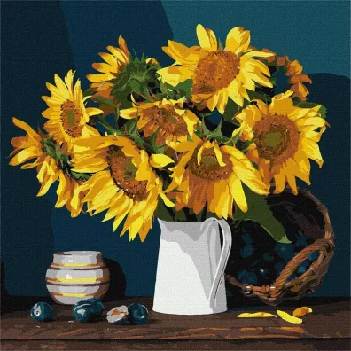 Ideyka Malowanie po numerach - Jasne s�oneczniki 40x40cm
