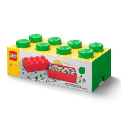 Pojemnik klocek LEGO Brick 8 Zielony