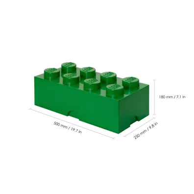 Pojemnik klocek LEGO Brick 8 Zielony