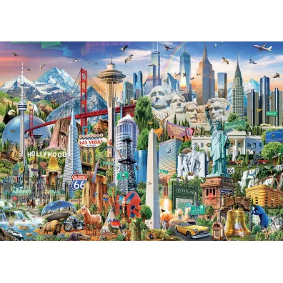 Puzzle 1500 el. Symbole Ameryki Pnocnej Educa