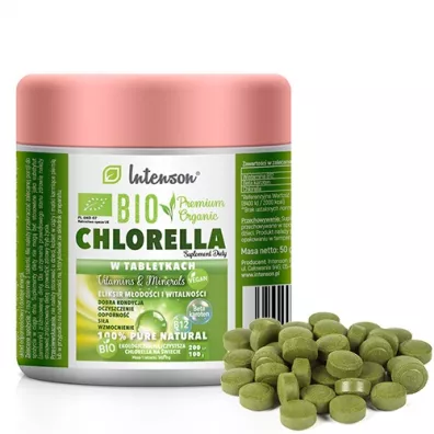 Intenson Chlorella 500 mg Suplement diety 200 tab. Bio
