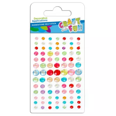Craft with Fun Kryszta�ki samoprzylepne k�ka 91 element�w