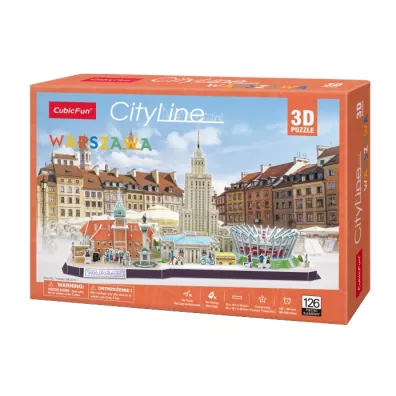 Puzzle 3D 126 el. Cityline Warszawa Cubic Fun