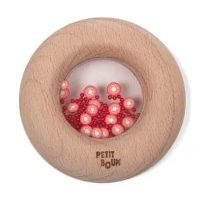 Grzechotka drewniana sensoryczna pomidorki Petit Boum