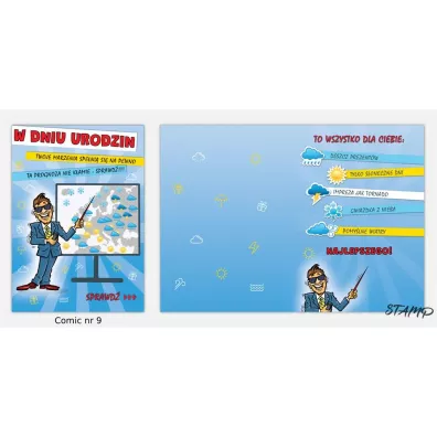 Stamp Karnet Comic B6 + koperta wz�r nr 09 Urodziny