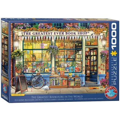 Puzzle 1000 el. Ksi�garnia i rower Eurographics