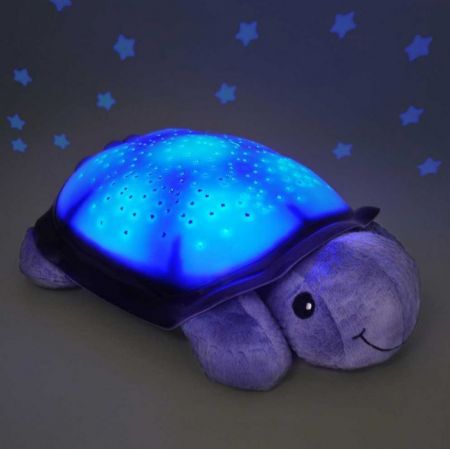 Cloud B Twilight Turtle™ Purple - Lampka nocna z projekcj wietln - w fioletowy