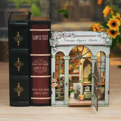 Puzzle Miniaturowy domek mini Book Nook Kwiaty z Elizejskich P�l Habarri
