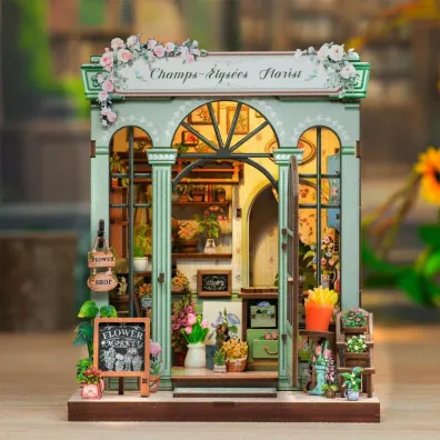 Puzzle Miniaturowy domek mini Book Nook Kwiaty z Elizejskich P�l Habarri