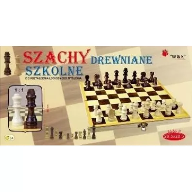 Ma�e szachy szkolne drewniane