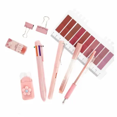 dpCraft Zestaw szkolno biurowy pastel pink 9el