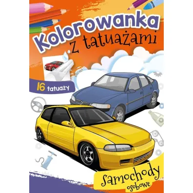 Malowanka A5 Kolorowanka z tatua�ami. Samochody osobowe SKRZAT 072037