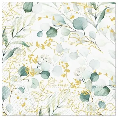 Paw Serwetki 33 x 33 cm Golden Eucalyptus SDL143900 20 szt.