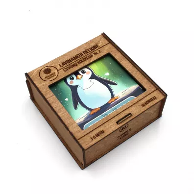 Edukacyjne karty drewniane, Kolekcja zwierzt nr 2, karty do gry Fantasy Puzzles