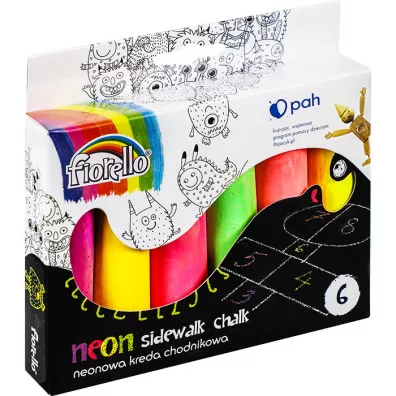 Kw Trade Kreda chodnikowa neonowa GR-F06N 6 szt.