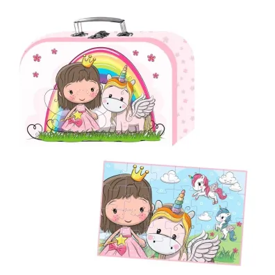 Puzzle 24 el. Lillie i Ellie w walizce Barbo Toys