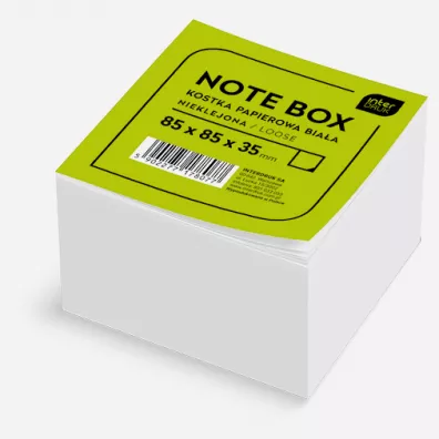 Interdruk Kostka papierowa nieklejona bia�a 85 x 85 x 35 mm