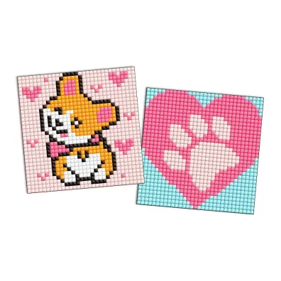 Diamentowa mozaika na naklejce IDEYKA 9x9 cm kids Corgi