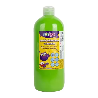 Strigo Farba plakatowa w butelce jasnozielona 1000 ml