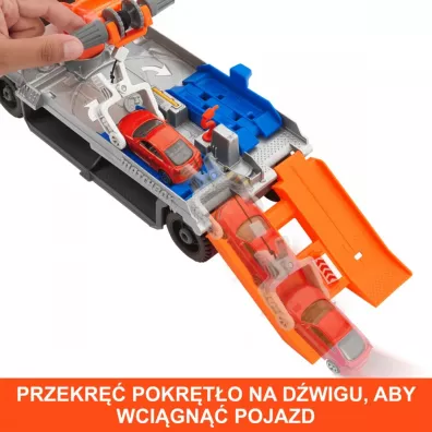 Matchbox Prawdziwe Przygody. Laweta Pomoc drogowa Mattel
