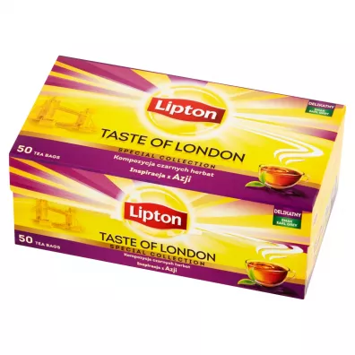 Lipton Taste of London Herbata czarna aromatyzowana 50 x 2 g