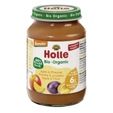 Holle Jab�ko - �liwka bezglutenowe od 6 miesi�ca demeter (s�oik) 190 g Bio