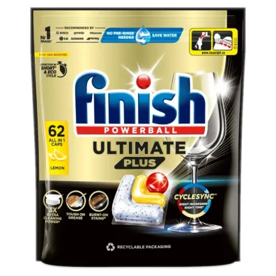 Finish Ultimate Plus Kapsu�ki do zmywarki Lemon All in 1 62 szt.