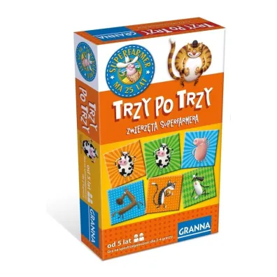 Pakiet: Superfarmer. The Dice Game, Trzy po trzy. Zwierz�ta Superfarmera, Puzzle 200 el. Superfarmer