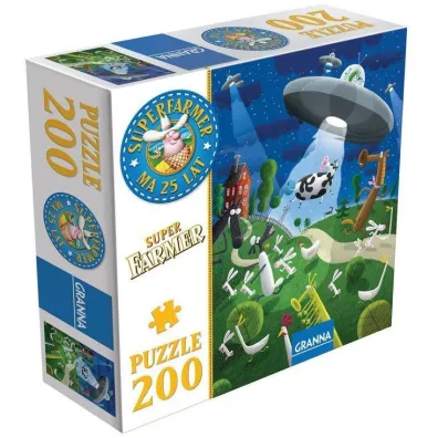 Pakiet: Superfarmer. The Dice Game, Trzy po trzy. Zwierz�ta Superfarmera, Puzzle 200 el. Superfarmer