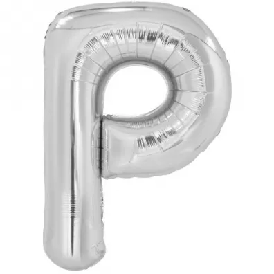 Amscan Balon foliowy litera P srebrna 60,5x86cm