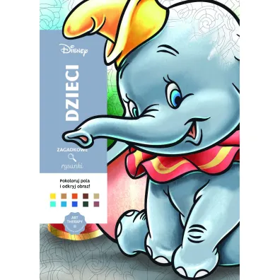 Disney. Dzieci. Zagadkowe rysunki. Art therapy. Kolorowanka antystresowa