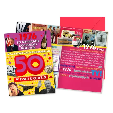 Kukartka Karnet Urodziny 50