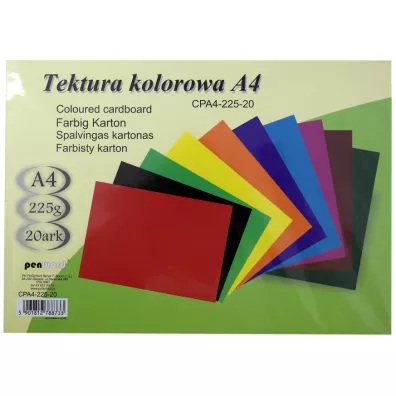 Polsirhurt Tektura kolorowa A4 225g 20 kartek