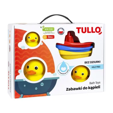 Zabawki do k�pieli 6 szt. bez dziurki higieniczne Tullo