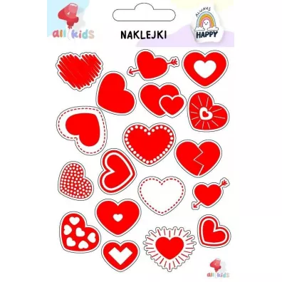 All4Kids Naklejki dla dzieci Walentynki 4 Serca