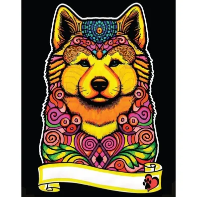 Kolorowanka Welwetowa A4 Akita inu