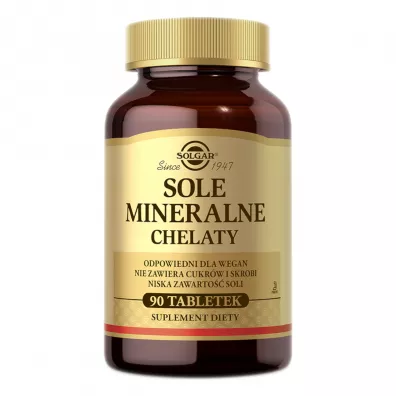 Solgar Sole mineralne Chelaty - suplement diety 90 tab.