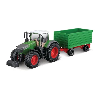 Bburago Traktor Fendt 1050 Vario z przyczep� zielony 18-31692