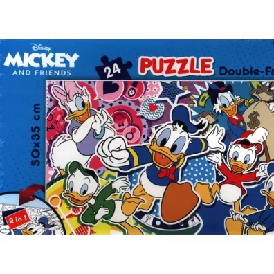 Puzzle dwustronne 24 el. Mickey and Friends Lisciani