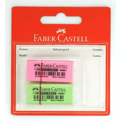 Faber-Castell Gumka neonowa ma�a 2 szt.