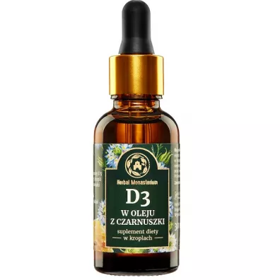 Herbal Monasterium Witamina D3 w oleju z czarnuszk - suplement diety 30 ml