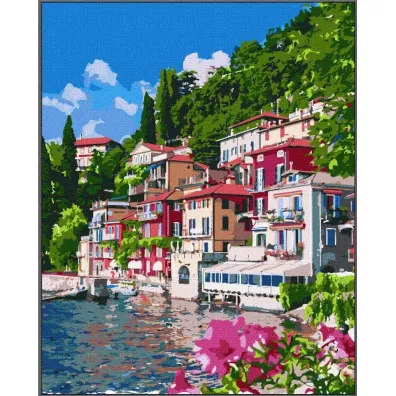 Ideyka Malowanie po numerach - Magiczne jezioro Como 40x50cm