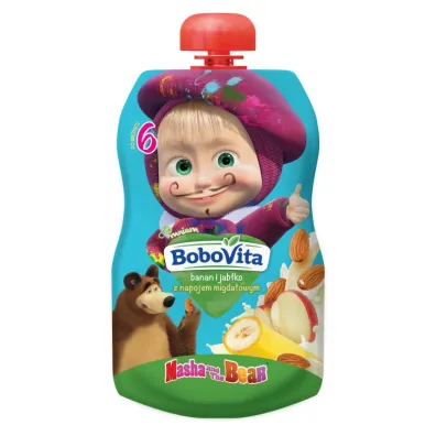 BoboVita Mus banan i jab�ko z napojem migda�owym po 6 miesi�cu 100 g