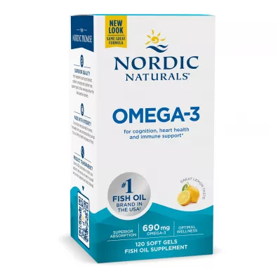 Nordic Naturals Omega-3 Lemon Suplement diety 120 kaps.