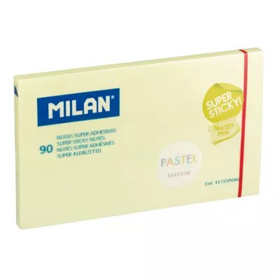 Milan Karteczki samoprzylepne Super Sticky Pastel ��te 127 x 76 mm 90 kartek 90 szt.