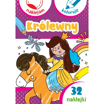Krlewny. Naklejam i koloruj