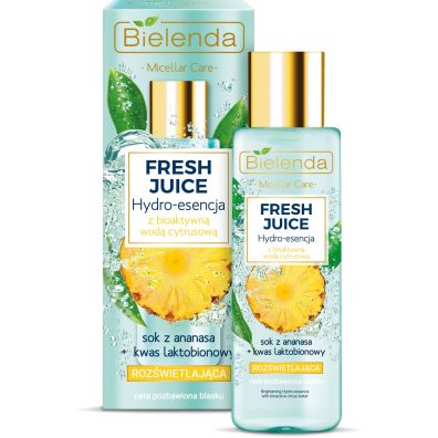 Bielenda Fresh Juice Hydro-esencja rozwietlajca z wod cytrusow Ananas 110 ml