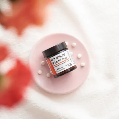 Aura Herbals Witamina D3 2000 IU + K2 + Cynk + Selen Suplement diety 90 tab.